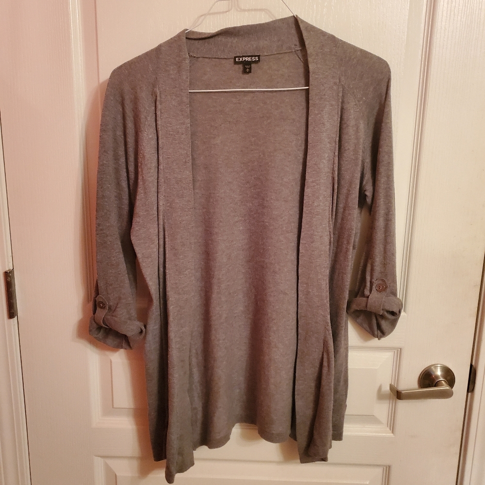 Express Gray Cardigan Coverup - Size Medium